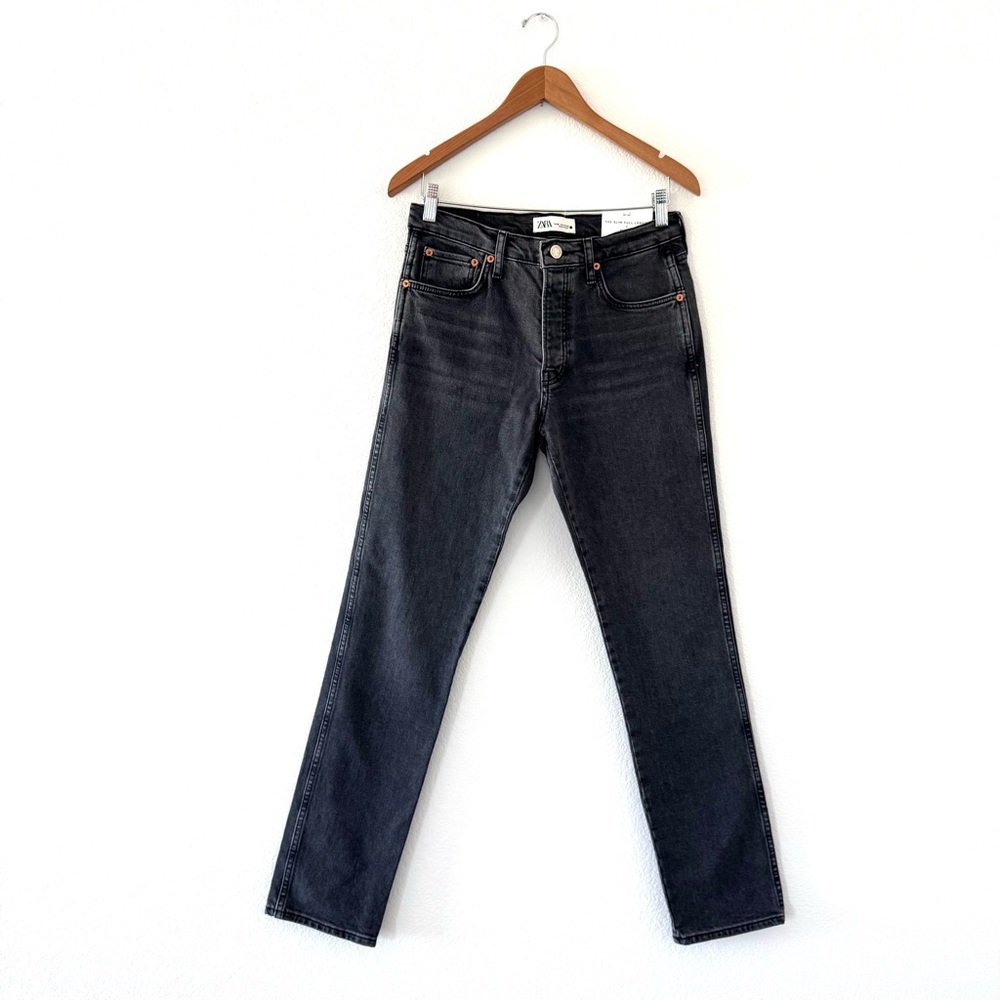 Zara NWT The Slim Full Length Jeans in Midweek Grey